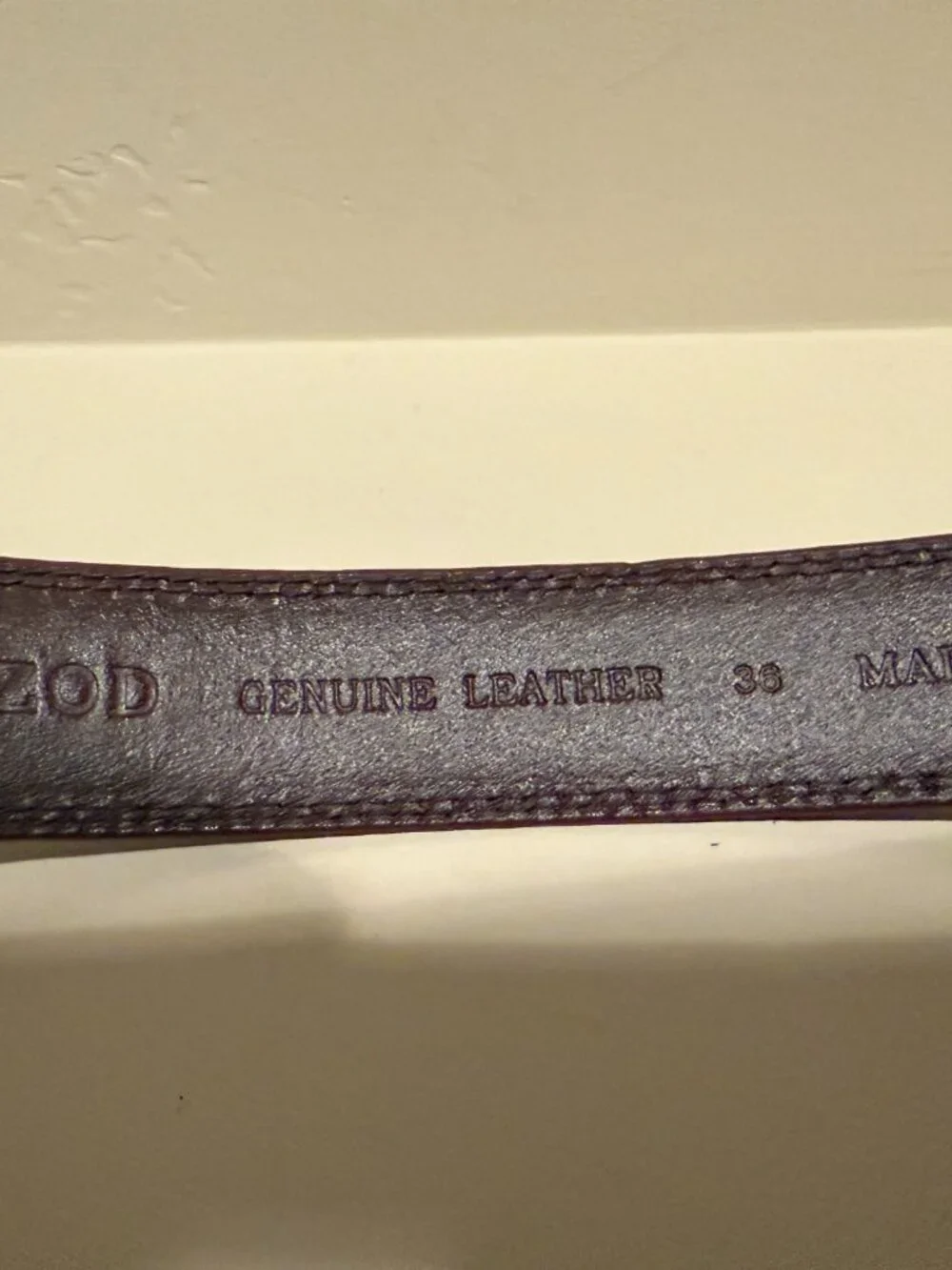 Izod Brown Leather Belt Size 36